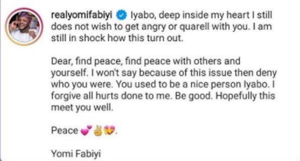 Yomi Fabiyi Writes Open Letter To Iyabo Ojo