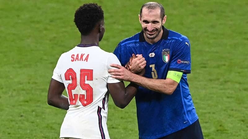 Chiellini Reveals Why Saka Missed The Penalty