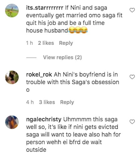 Bbnaija Update 2021: Fans React As Saga Laments Over Nini'S Exit