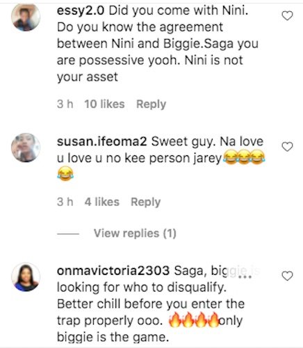 Bbnaija Update 2021: Fans React As Saga Laments Over Nini'S Exit