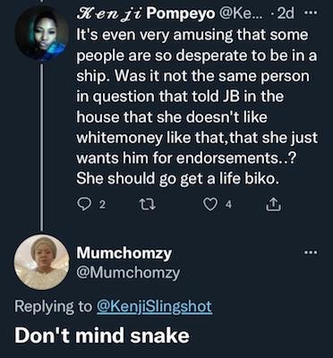 Bbnaija Star Queen Reacts To Comment About Her By Whitemoney Fans