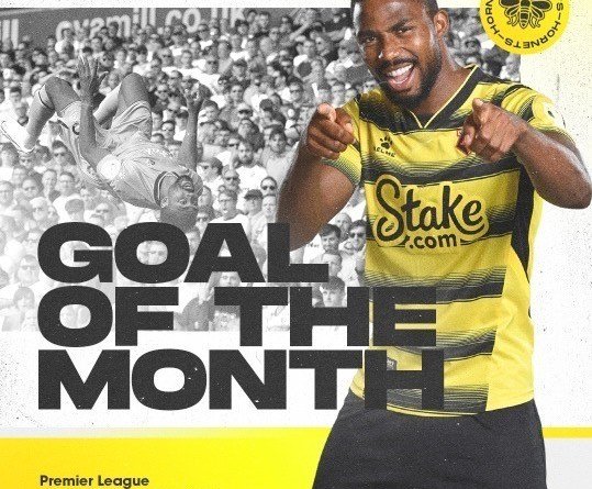 Emmanuel Dennis Wins Big In Watford Monthly Award