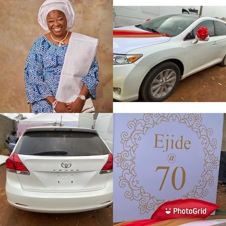 Femi Adebayo, Siblings Celebrates Mum At 70, Gifts Her A Car