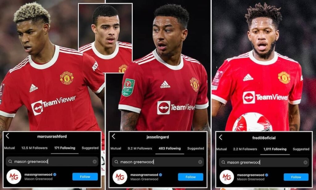 Manchester United Players Followed Greenwood Back On Instagram