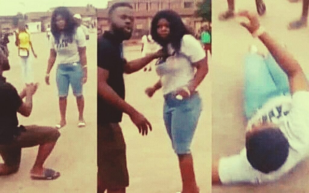 Shocking Boyfriend Beats Girlfriend For Refusing Marriage Proposal