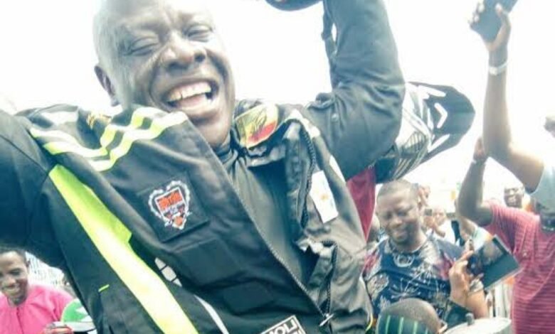 Kunle Adeyanju, London-To-Lagos Biker Lands Nigeria
