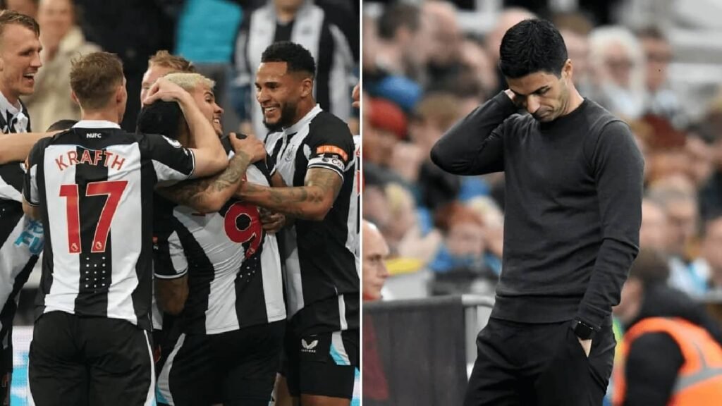 Newcastle United Beat Arsenal 2-0 To Drop Them From Champions League Spot