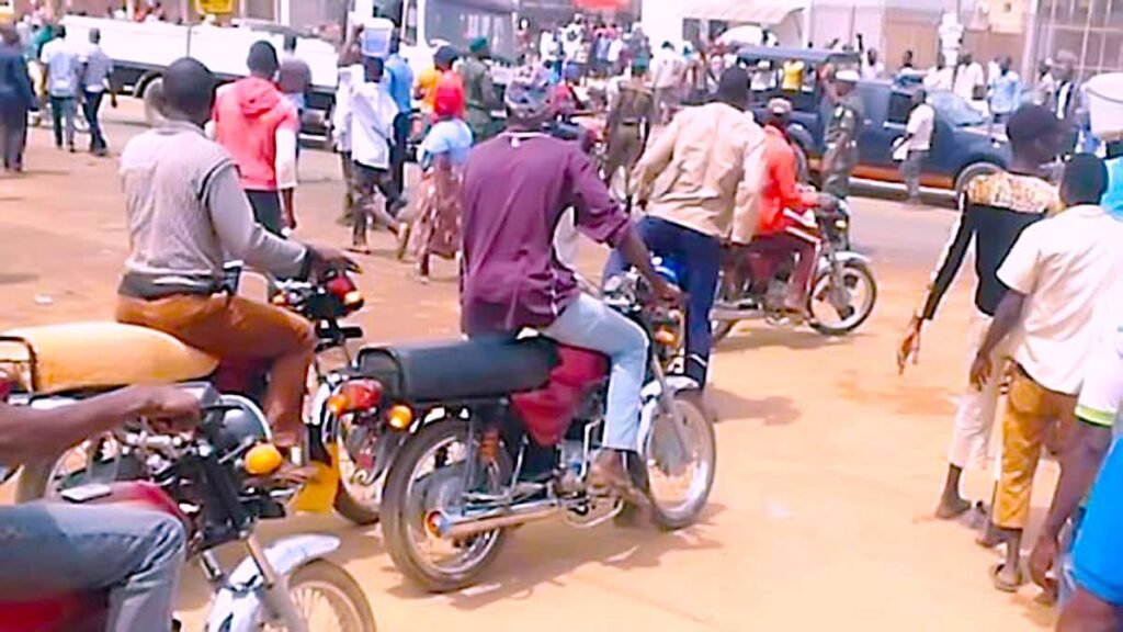 Crowd Pounce On Okada Rider For Killing Pedestrian
