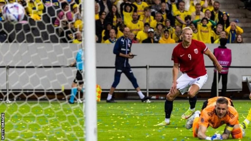 Erling Haaland Had His Fans Talking As He Took His International Goals Tally To 18 In 19 Games After Norway Beat Sweden 2-1 To Top Nations League Group B4 With Two Wins