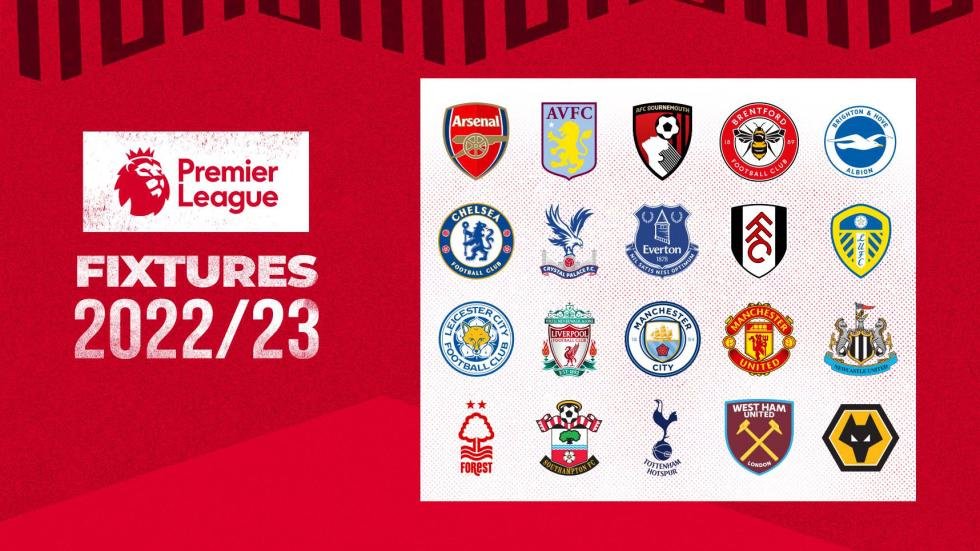 2022/23 English Premier League Fixtures EveryEvery