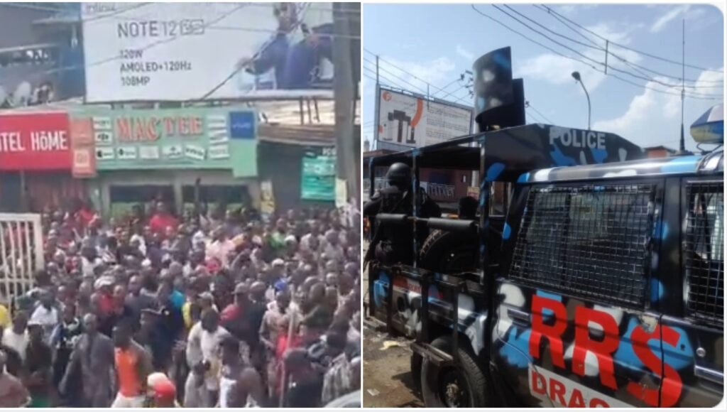 24-Hrs Before End Sars Memorial Agbero Clash With Traders In Alaba International Market Alada International Market Clash