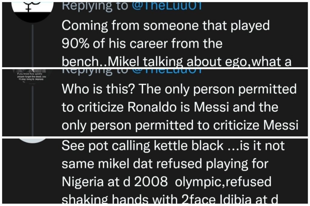 Mikel Obi Receives Heavy Back Lash After He Attacked Ronaldo