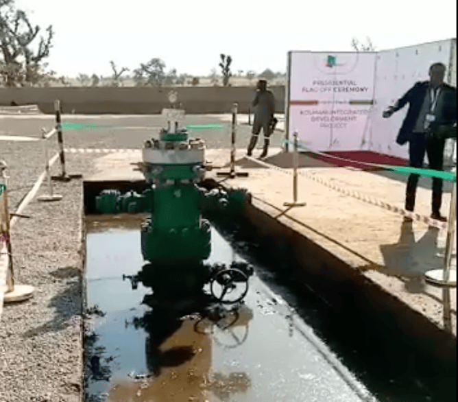 History Made As Buhari Kicks-Off 1St Crude Oil Drill In North East Nigeria