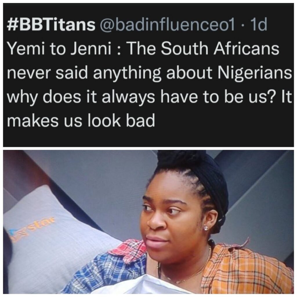 Bbtitans S1: Yemi Cregx Cautions Jenni O To Stop Bringing Shame To Nigeria