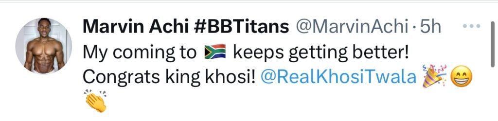 Bbtitans S1: Fans Brutally Attack Marvin Over Khosi'S Win