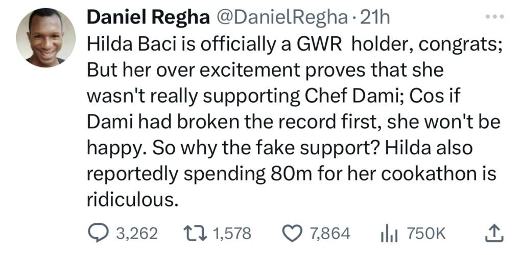 Daniel Regha Attacks Hilda Baci Over Guinness World Records Celebration!