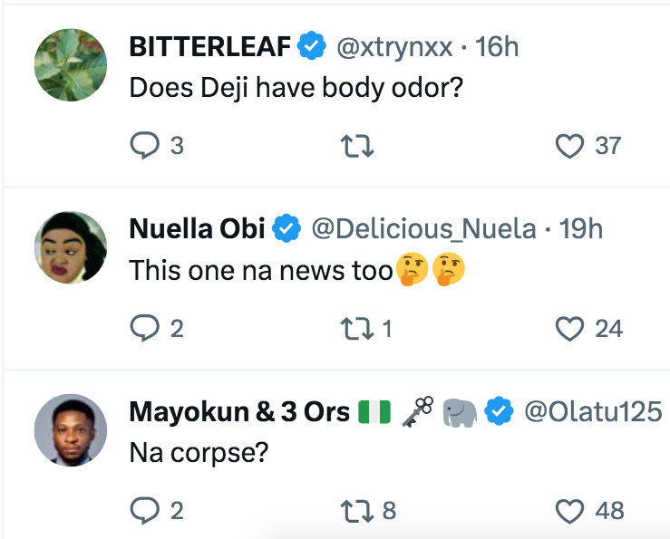 Bbnaija: Fans Ask If Deji Is 'A Corpse' Or Has 'Body Odour', After Flaunting N400M Worth Of Perfume