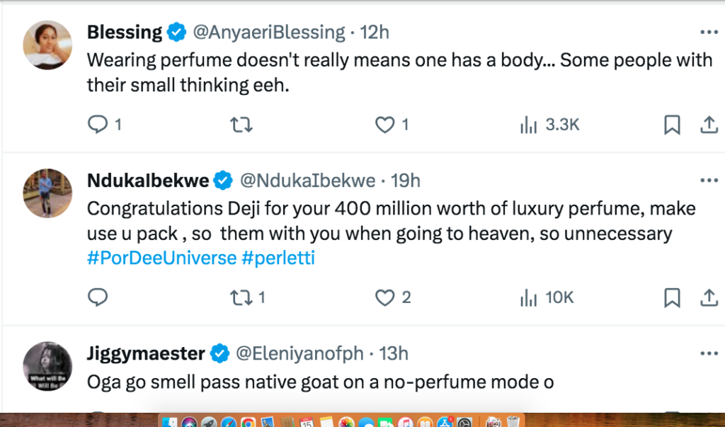 Bbnaija: Fans Ask If Deji Is 'A Corpse' Or Has 'Body Odour', After Flaunting N400M Worth Of Perfume