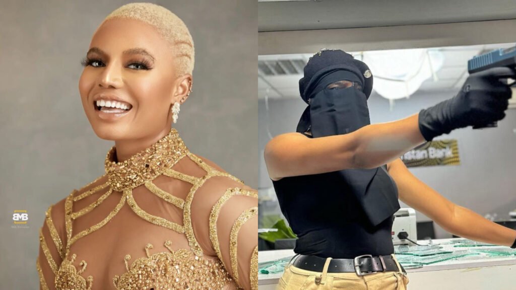 Explosive New Movie: Nancy Isime’s Hijab Disguise In Thrilling Bank Robbery Scene!