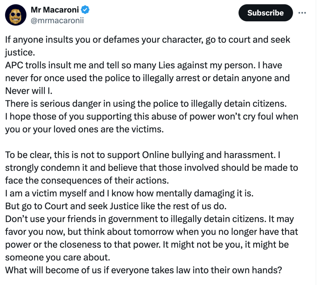 Mr Macaroni Condemns Toyin Abrahams, Reveals What Should Be Done Mr Macaroni Condemns Toyin Abrahams, Reveals What Should Be Done