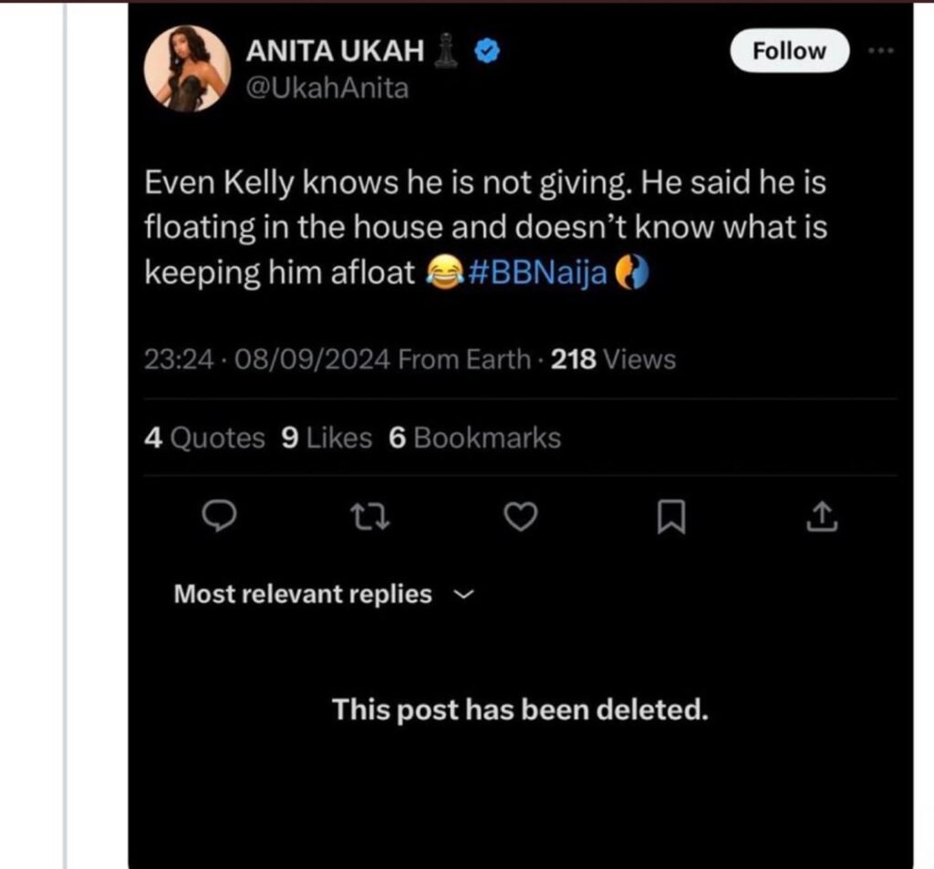 Bbnaija Season 9: Anita Ukah'S Social Media Handler Faces Backlash For Insulting Kellyrae And Topher