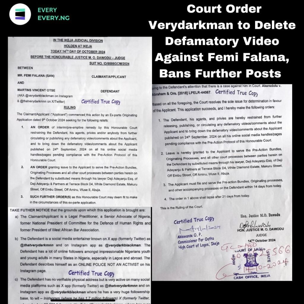 Falz &Amp; Femi Falana Win Court Case Against Verydarkman