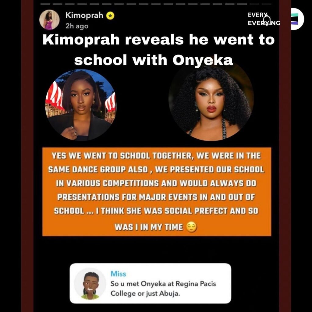 Bbnaija: Kimoprah Drops Surprising Details About Her Mysterious Connection With Onyeka