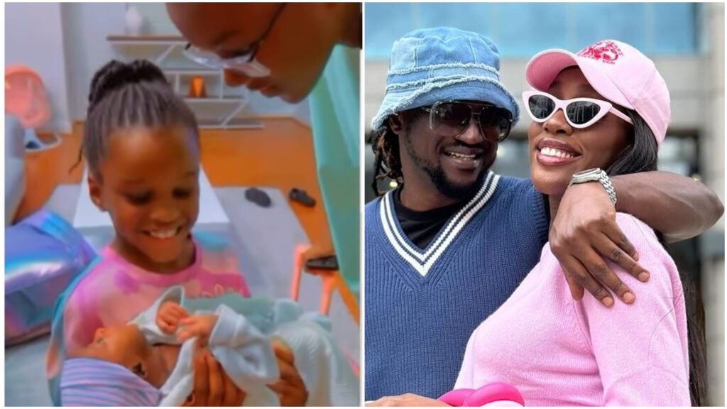 Paul Okoye Shares Heartwarming Moment Between His Children And Newborn Sister