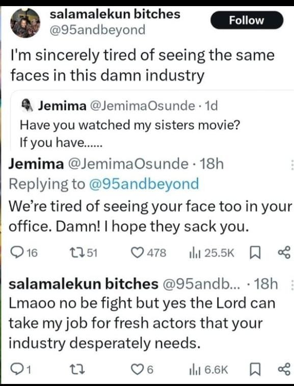 &Quot;We’re Tired Of Seeing Your Face Too&Quot;: Jemima Osunde Hits Back At X User