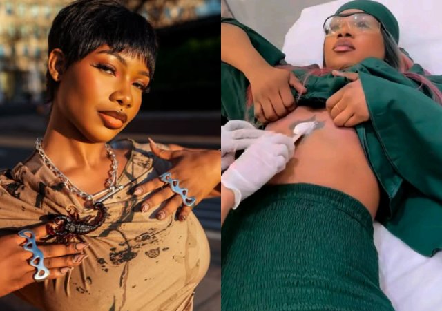 Bbnaija Star Tacha Removes Davido’s Tattoo After Public Feud