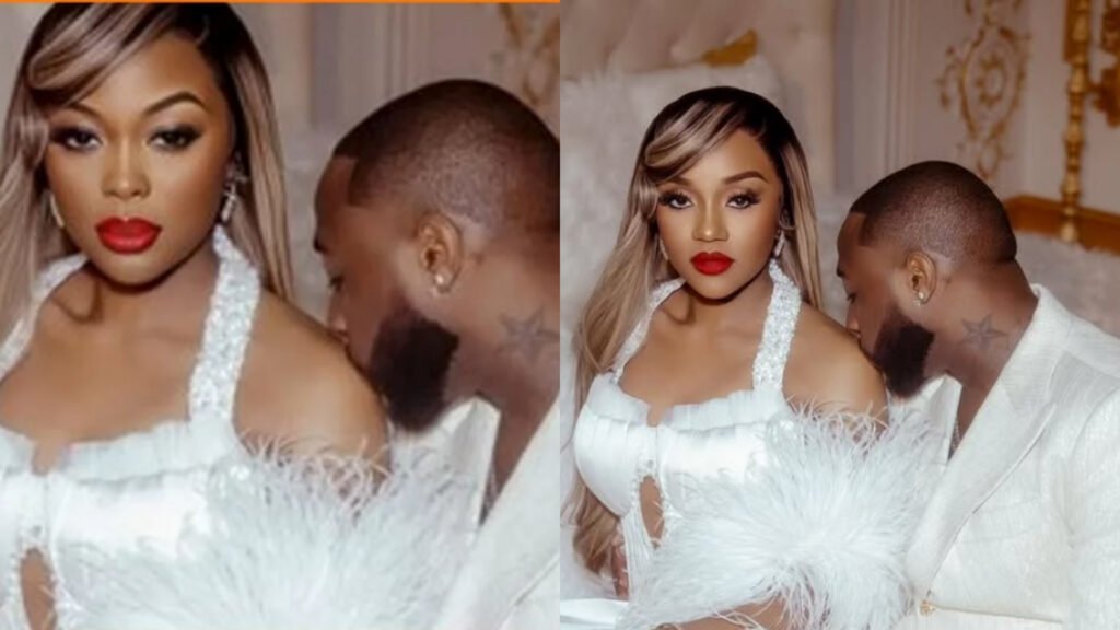 1 Groom 2 Brides: Social Media Erupts As Ka3Na Swaps Chioma’s Face For Hers In Davido’s Wedding Photo 1 Groom 2 Brides: Social Media Erupts As Ka3Na Swaps Chioma’s Face For Hers In Davido’s Wedding Photo