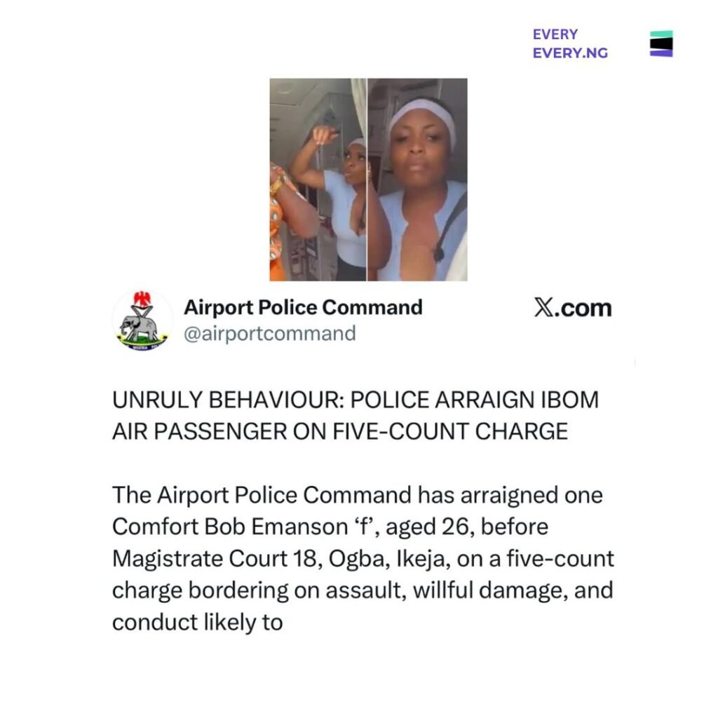 Mid-Air Meltdown: Ibom Air Passenger Slaps Hostess Over Phone Rule, Clothes Torn In Heated Fight Before Take-Off