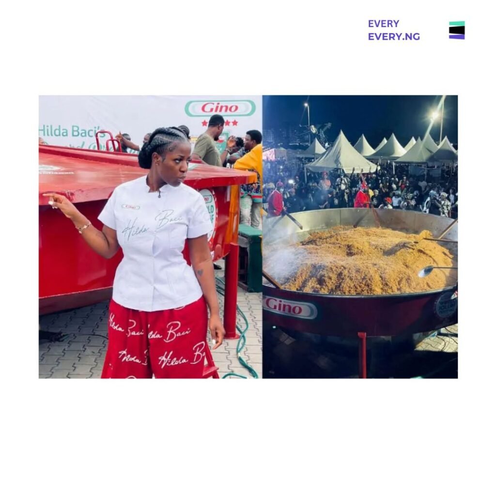 Hilda Baci Sets New Guinness World Record With Largest Pot Of Jollof Rice