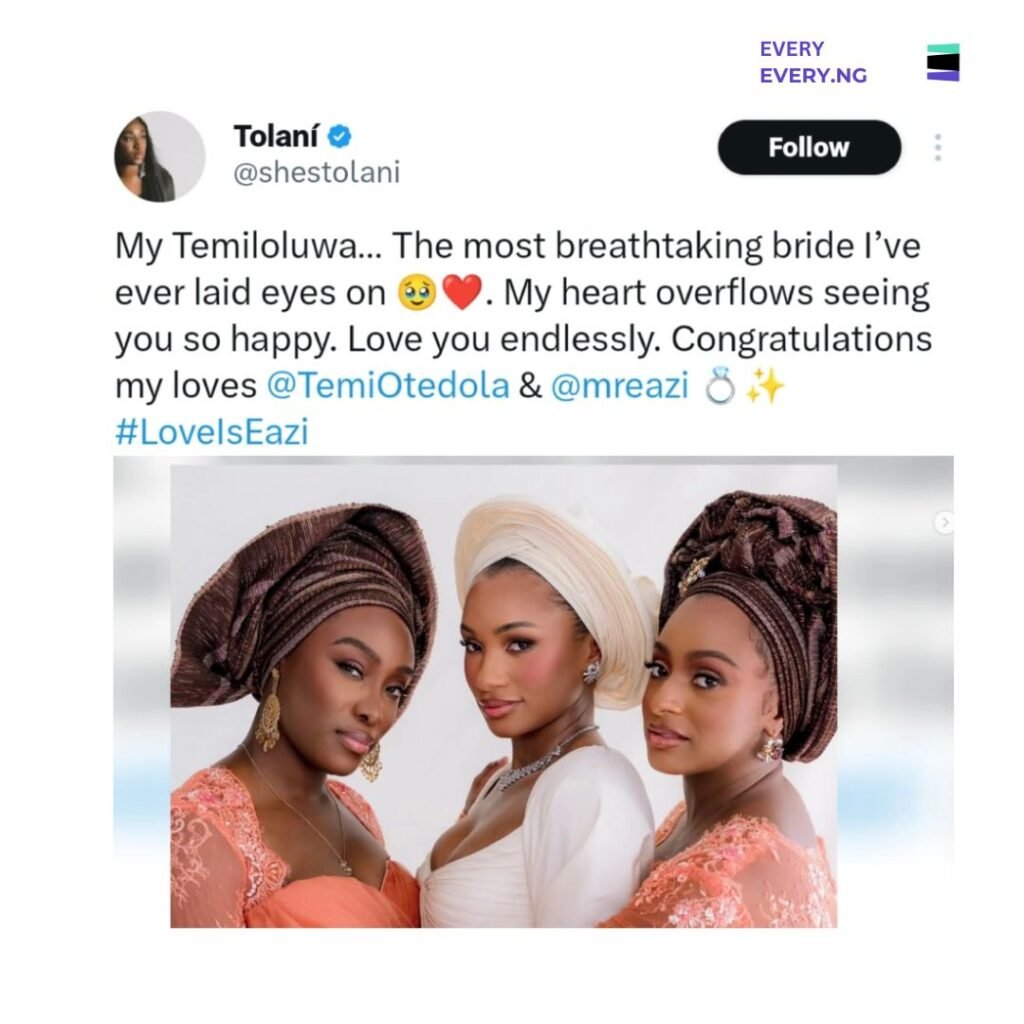 Tolani Otedola Melts Hearts With Emotional Tribute To Temi And Mr Eazi