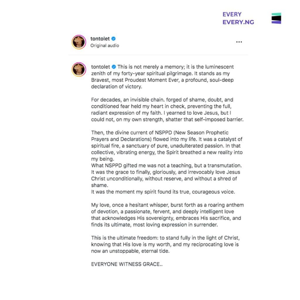 “I Started At 13 And Fought It For 27 Years” Tonto Dikeh Opens Up On A Painful, Hidden Battle