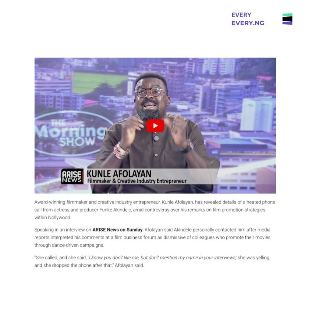 “Don’t Mention My Name” Tension Raises Amist Phone Call Between Funke Akindele And Kunle Afolayan